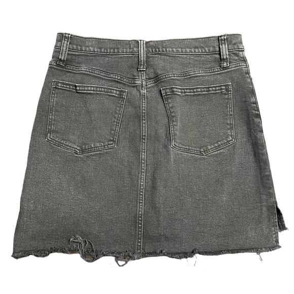 Madewell J.Crew Black Denim Jean Mini skirt Distressed size 29 - Picture 2 of 10